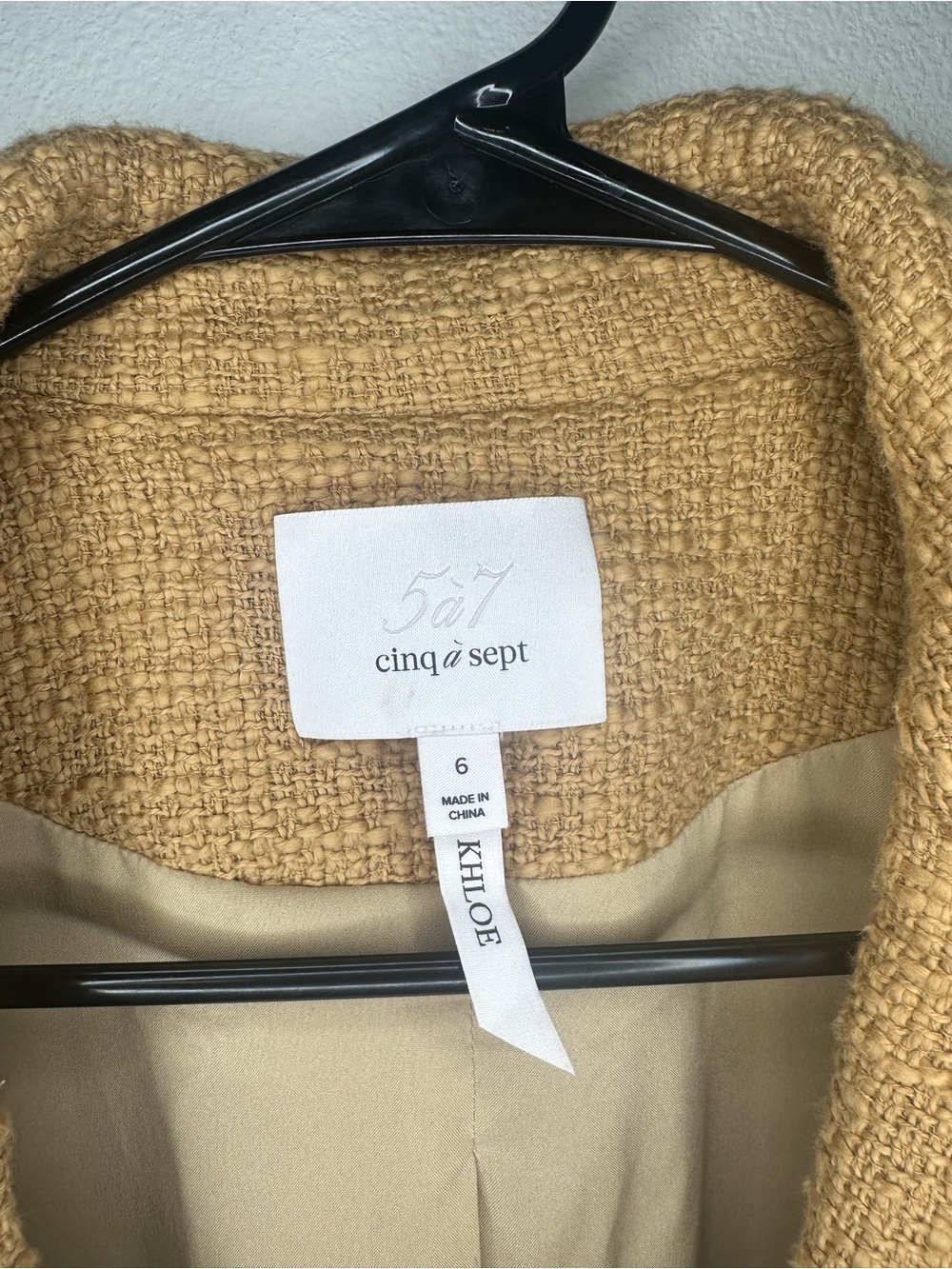 cinq a sept Boucle Khloe Blazer Sahara brown designer size 6 - Picture 4 of 8